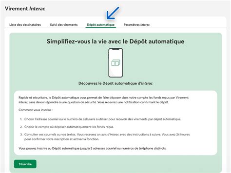 dépôt automatique interac desjardins|Comment s'inscrire au dépôt automatique Interac.